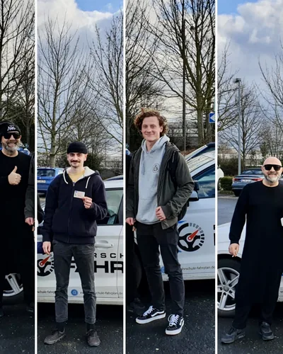 क्लास Fahrschule FAHRPLAN या Frankfurt का वह प्रशिक्षार्थी चालक जिसने अपना ड्राइविंग टेस्ट पास कर लिया है।