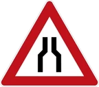 Verengte Fahrbahn